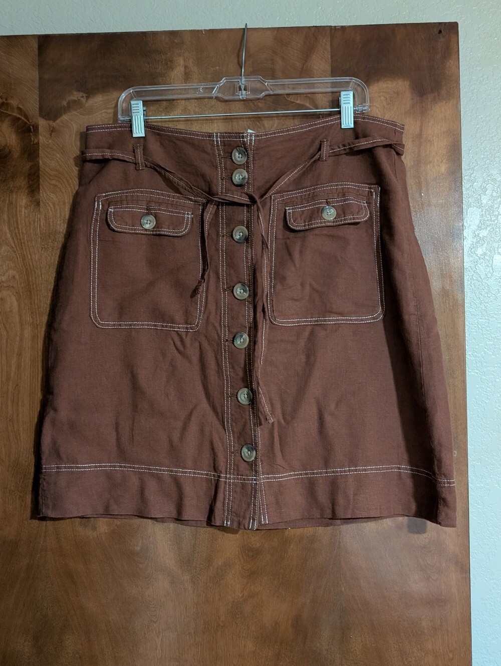 Cato A-Line Button Front Skirt NWT